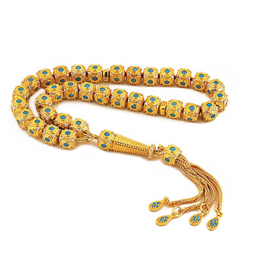 2c29c933a270bae5ec03ccb01d4366c71de87647.jpg Royal Rosary Inlaid with Gold - الصورة 1